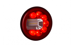 Lampa zespolona tylna LUNA (lewa), HOR 96B: pozycyjne NEON, przeciwmgielne, cofania, LED 12/24 V, przewód okrągły 4x0,5 mm2, długość 1,5 m Horpol LZD 2450