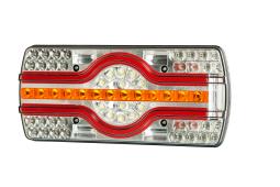 Lampa zespolona tylna HOR 89, EMA - 6 funkcyjna, diodowa 12/24 V, (oświetlenie tablicy rejestracyjnej boczne, przewód okrągły 7x0,5 mm2, długość 2 m) Horpol LZD 2540