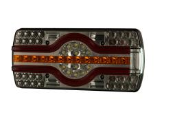 Lampa zespolona tylna HOR 89, EMA - 6 funkcyjna, diodowa 12/24 V, (oświetlenie tablicy rejestracyjnej boczne, przewód okrągły 7x0,5 mm2, długość 2 m) Horpol LZD 2540