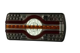 Lampa zespolona tylna HOR 89, EMA - 6 funkcyjna, diodowa 12/24 V, (oświetlenie tablicy rejestracyjnej boczne, przewód okrągły 7x0,5 mm2, długość 2 m) Horpol LZD 2540