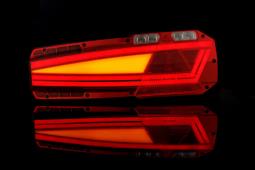 Lampa zespolona tylna MAVIC (prawa), HOR 108: pozycyjne NEON, hamowania NEON, kierunkowskaz NEON, cofania, przeciwmgielne, trójkąt odblaskowy, LED 12/24 V, przewód 6×0,5 mm2, długość 1,5 m Horpol LZD 2651
