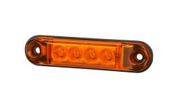 "Lampa obrysowa typu ""slim"" krótka, diodowa 12/24 V, HOR 88, pomarańczowa (2 przewody 0,75 mm2, czarny - długość 0,5 m)" Horpol LD 2328