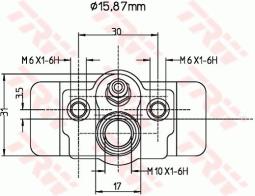 Cylinderek hamulcowy TRW BWB174