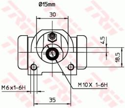Cylinderek hamulcowy TRW BWB104