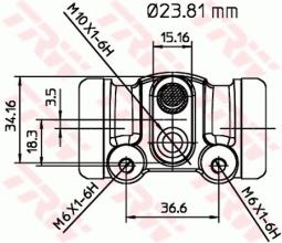 Cylinderek hamulcowy TRW BWK156