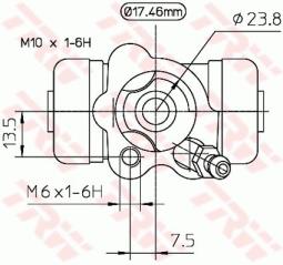 Cylinderek hamulcowy TRW BWA154