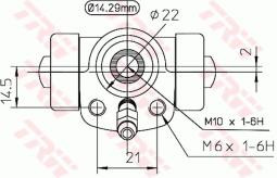 Cylinderek hamulcowy TRW BWA108
