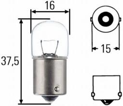 Żarówka, lampa kierunkowskazu HELLA 8GA 002 071-353