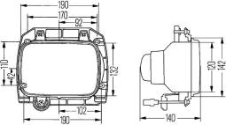 Zestaw, reflektor Hella 1LE 003 427-041