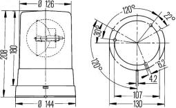 Światło ostrzegawcze obrotowe Hella 2RL 006 295-111