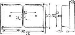 Lampa tylna zespolona Hella 2SD 004 431-011