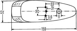 Światła pozycyjne HELLA 2PF 001 638-011