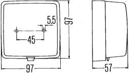 Lampy przeciwmgłowe tylne HELLA 2NE 003 315-011