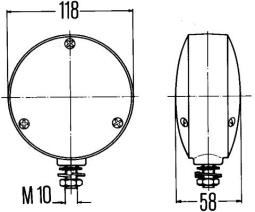 Lampa kierunkowskazu HELLA 2BA 003 022-007