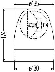Światło ostrzegawcze obrotowe Hella 2RL 007 337-057