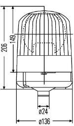Światło ostrzegawcze obrotowe Hella 2RL 007 553-001