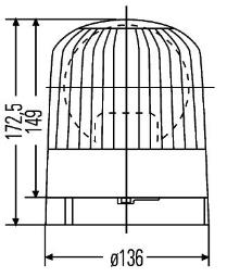 Światło ostrzegawcze obrotowe Hella 2RL 007 552-001