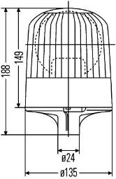 Światło ostrzegawcze obrotowe HELLA 2RL 007 551-011