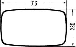 Lusterko zewnętrzne Hella 8SB 501 263-003