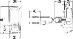 Dodatkowe lampy kierunkowskazów HELLA 2BM 003 548-047