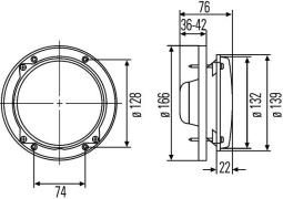 Reflektor HELLA 1A3 996 162-071