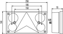 Lampa tylna zespolona Hella 2VP 340 400-147