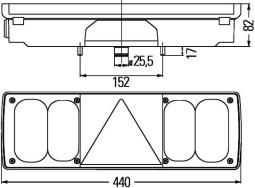 Lampa tylna zespolona Hella 2VP 340 450-031