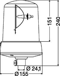 Światło ostrzegawcze obrotowe Hella 2RL 008 063-111