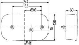 Lampa tylna zespolona HELLA 2VB 998 232-221