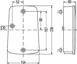 Lampa tylna zespolona Hella 2VP 998 233-281