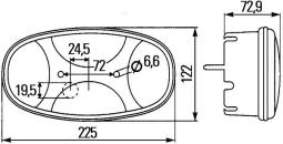 Lampa tylna zespolona Hella 2VA 343 640-071