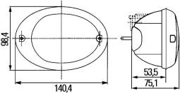 Światło cofania HELLA 2ZR 343 130-041