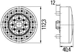 Lampa tylna zespolona Hella 2SD 009 362-201