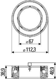 Światło odblaskowe tylne Hella 8RA 009 362-001