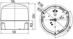 Światło ostrzegawcze obrotowe Hella 2RL 010 979-101