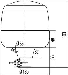 Światło ostrzegawcze obrotowe Hella 2RL 010 979-111