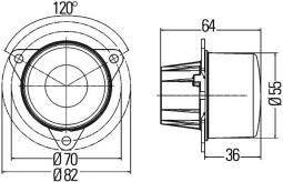 Lampa kierunkowskazu HELLA 2BA 011 172-401