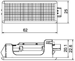 Lampka otwierania drzwi HELLA 2XT 010 622-101