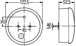 Lampa tylna zespolona Hella 2NR 344 169-461