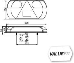 Lampa tylna zespolona Hella 2VP 357 016-121