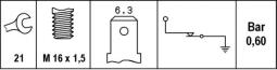 Włącznik ciśnieniowy oleju HELLA 6ZF 007 393-001