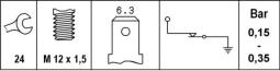 Włącznik ciśnieniowy oleju HELLA 6ZL 008 280-061