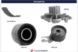 Pompa wodna + zestaw paska rozrządu Hutchinson KH 449WP196