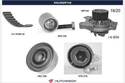 Pompa wodna + zestaw paska rozrządu Hutchinson KH 430WP148