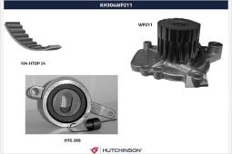 Pompa wodna + zestaw paska rozrządu Hutchinson KH 304WP211