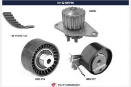 Pompa wodna + zestaw paska rozrządu Hutchinson KH 323WP90