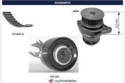 Pompa wodna + zestaw paska rozrządu Hutchinson KH 268WP24