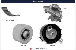 Pompa wodna + zestaw paska rozrządu Hutchinson KH 447WP77