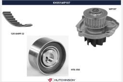 Pompa wodna + zestaw paska rozrządu Hutchinson KH 351WP107