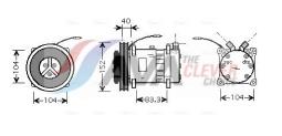 Sprężarka, klimatyzacja AVA Quality Cooling CLAK001